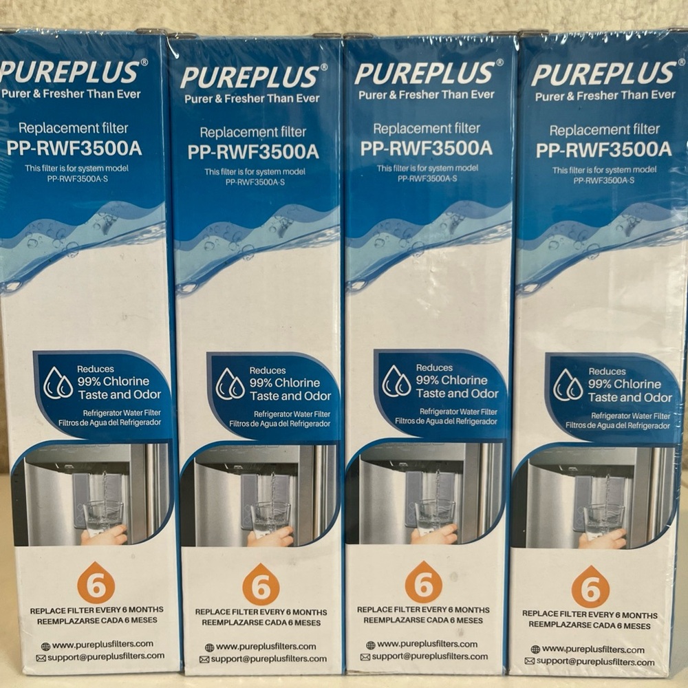 Pure Plus Water Filter PP-RWF3500A Replacement Filter 4 Pack